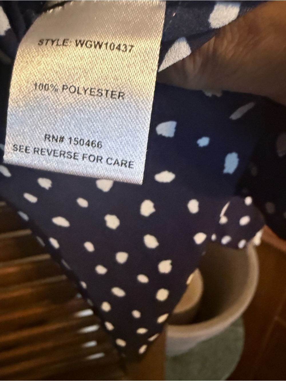 41 Hawthorn XL navy polka dot blouse EUC - Picture 3 of 4